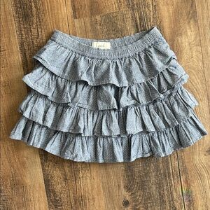 Peek light denim blue Tiered Ruffle Mini Skirt